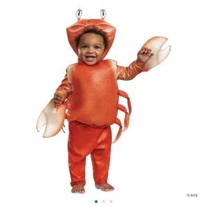 Disney Sebastian The Little Mermaid Costume Size 12-18 months Toddler Complete